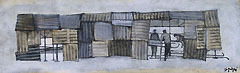 LUIGI SPIGHI, Workshop in Ravenna, mixed technique